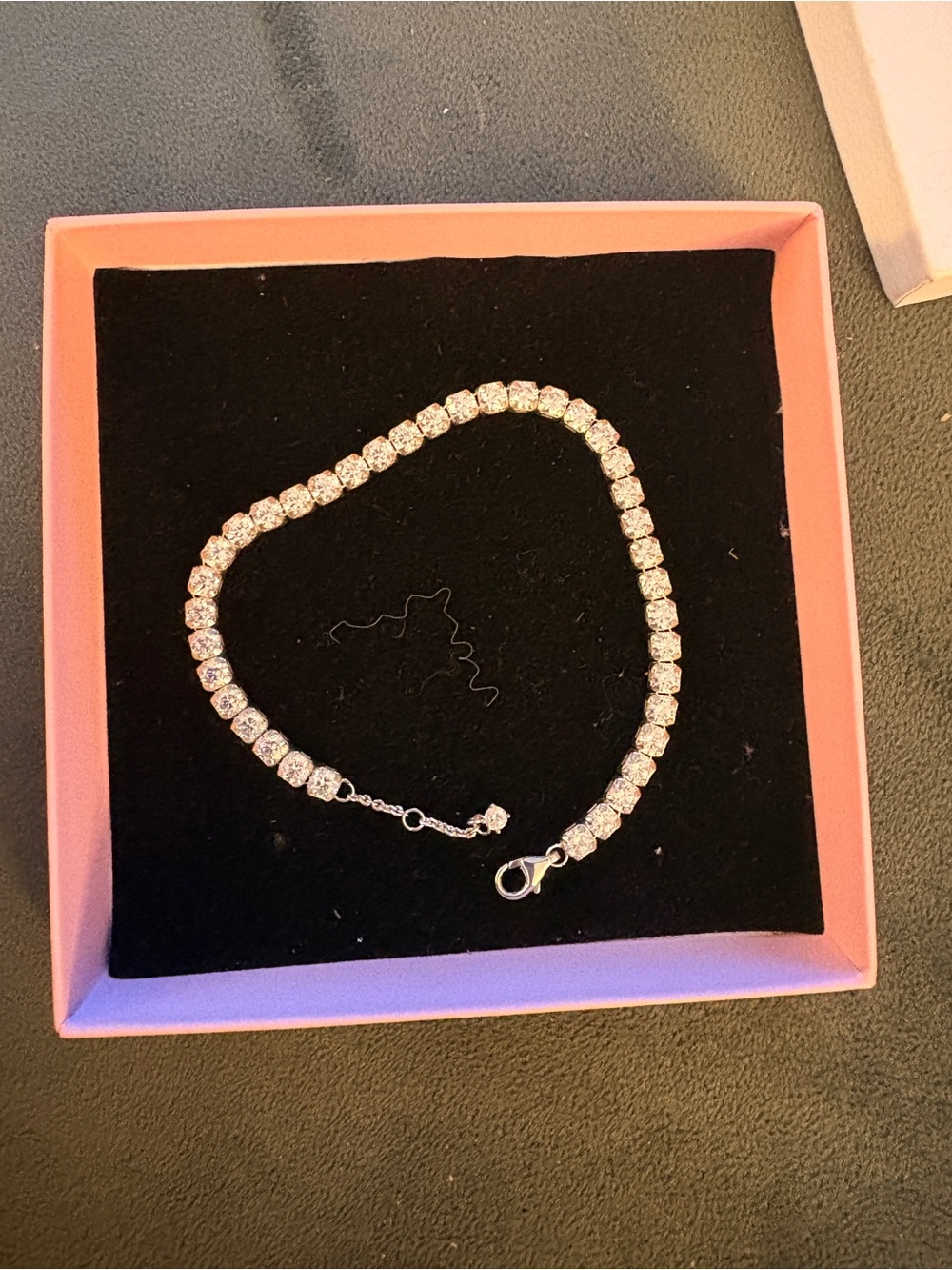 Pandora Silver Bracelet with Clear Stones